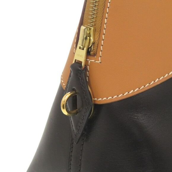Hermes Macpherson Box Calf Vauchamonie Black Gold Bicolor Gold Hardware □J - Picture 8 of 9